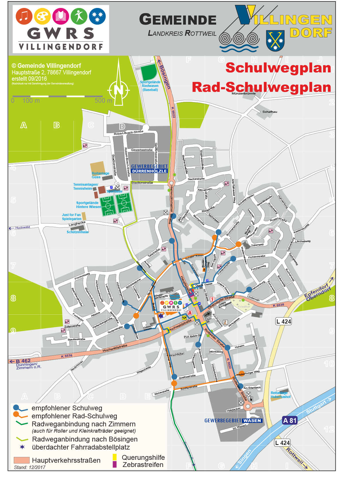 Schulwegplan GWRS Villingendorf (Stand Dezember 2017)