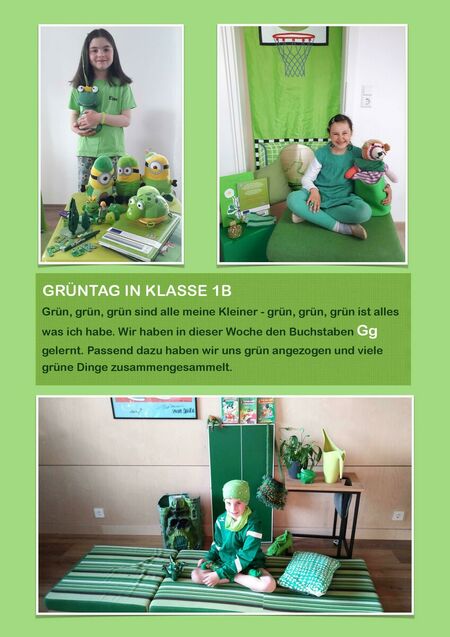 Grüntag in der Klasse 1b