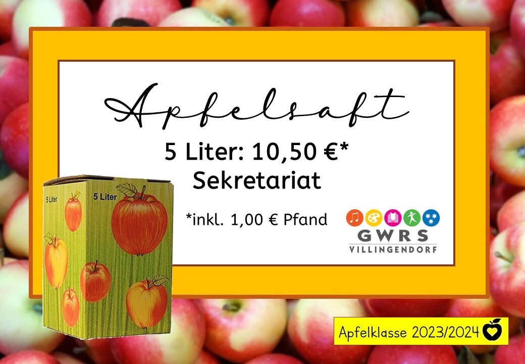 Apfelsaftverkauf der Apfelklasse