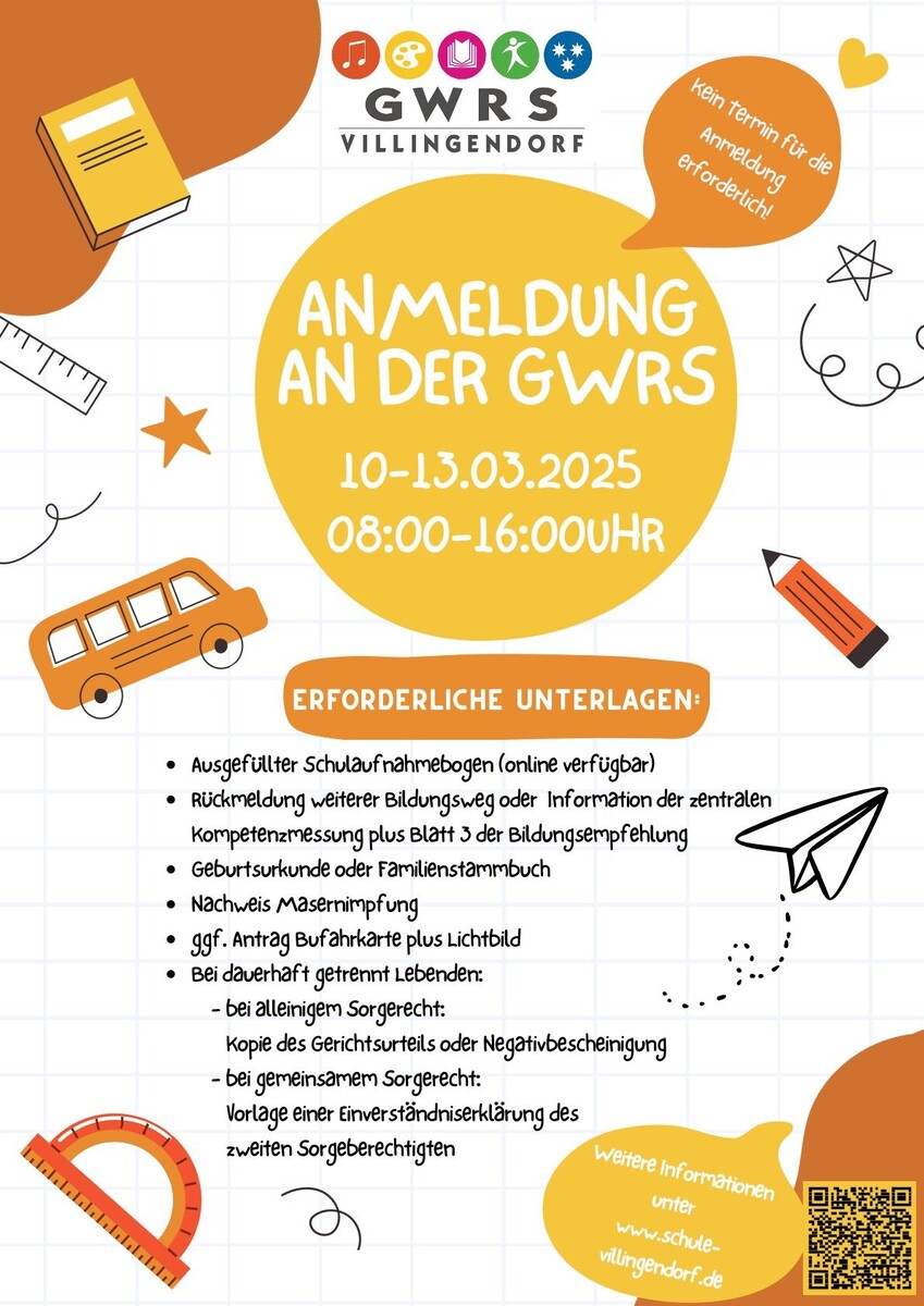 GWRS Villingendorf Schulferien und bewegliche Ferientage 2024/25