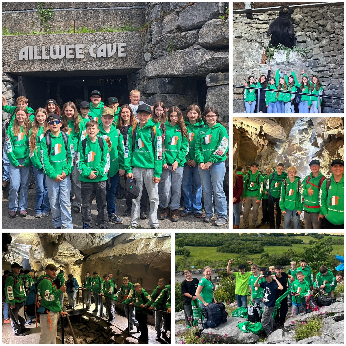 Irland - Tag 3: Wanderung zur Ailwee Cave, Führung durch die Höhle, Greifvogelshow und Deutschlandspiel im Pub