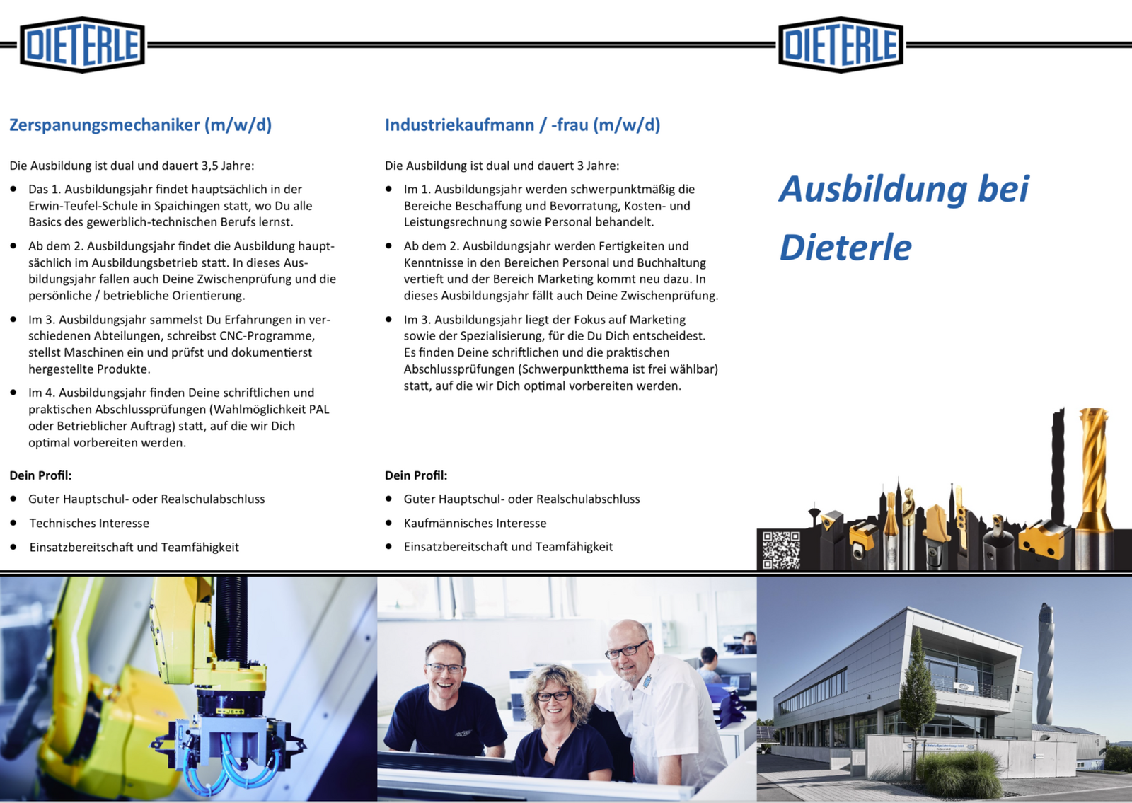 Dieterle Flyer Ausbildung 23031